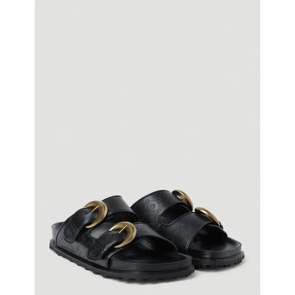 DAMES Marine Serre Slippers^Sandalen van reliëfleder