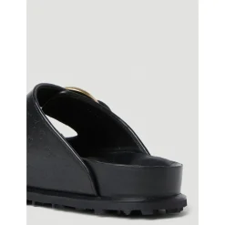 DAMES Marine Serre Slippers^Sandalen van reliëfleder