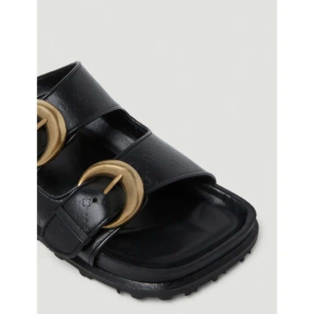 DAMES Marine Serre Slippers^Sandalen van reliëfleder