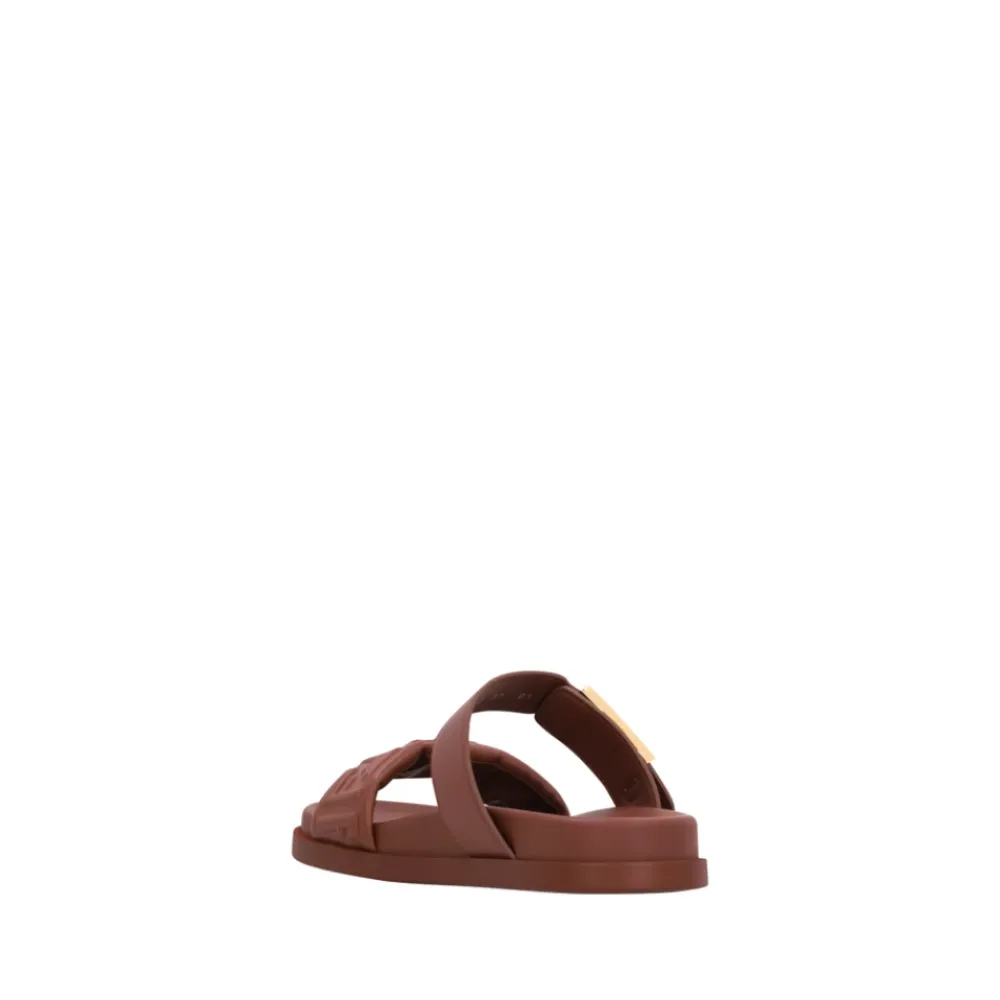 DAMES Fendi Slippers^SANDALO NAPPA FF HF+NAPPA