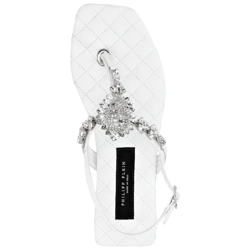 DAMES Philipp Plein Sandalen^Sandals Flat Crystal Skull h Crystals