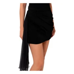 DAMES Elisabetta Franchi Rokken^Satijnen Mini Rok met Drapering