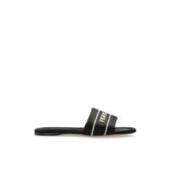 DAMES Ferragamo Satijnen Mules met Logo