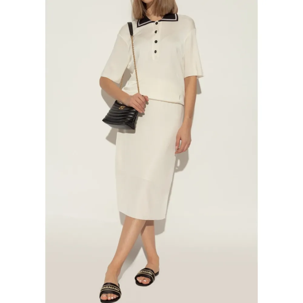 DAMES Ferragamo Satijnen Mules met Logo