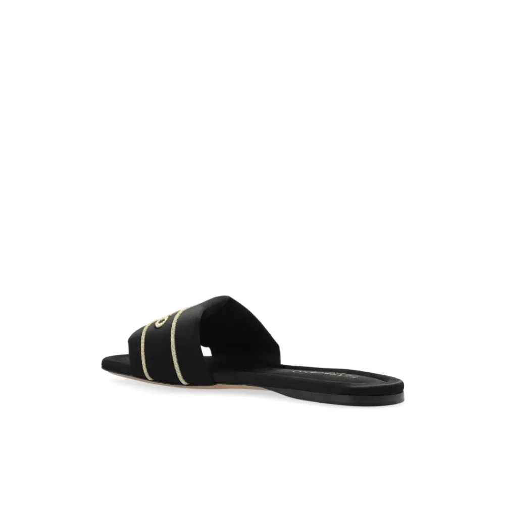 DAMES Ferragamo Satijnen Mules met Logo