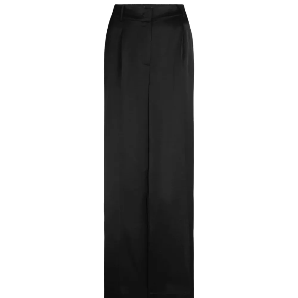 DAMES Dante 6 Broeken^Satin slimme broek met riemlussen