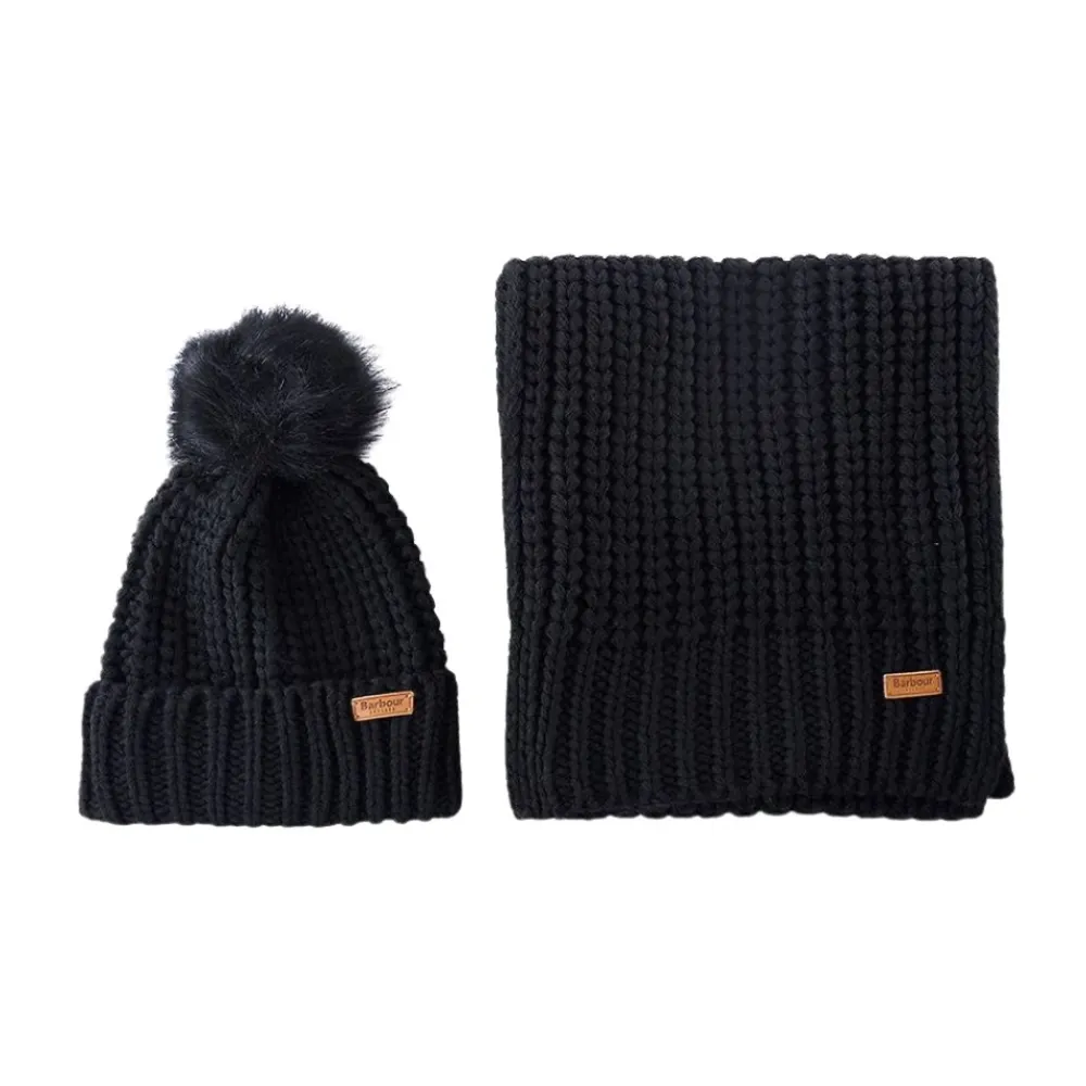Barbour Scarf and Hat Gift Set