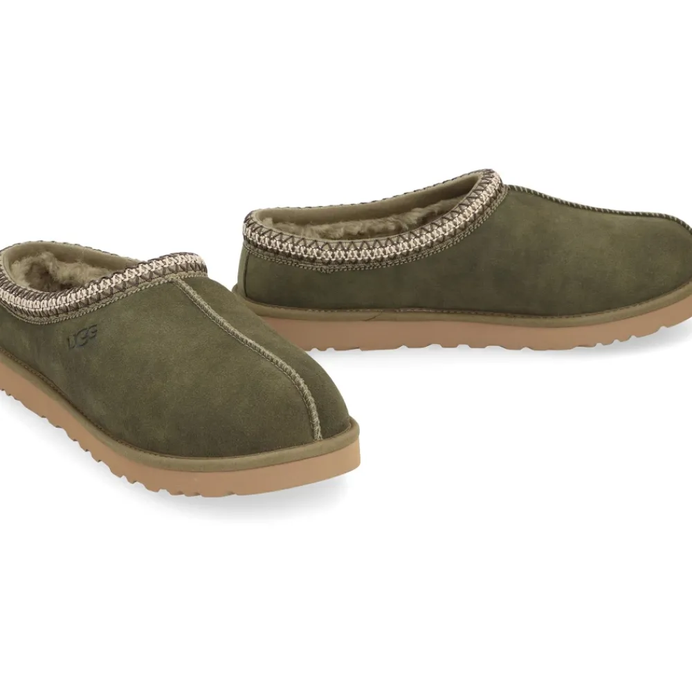 Heren UGG Pantoffels^Schapenvacht en Suède Sabot Pantoffels