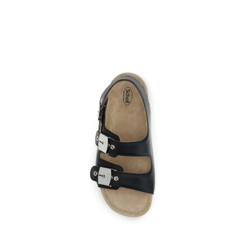 Heren Balenciaga Scholl Platte Sandalen met Verstelbare Banden