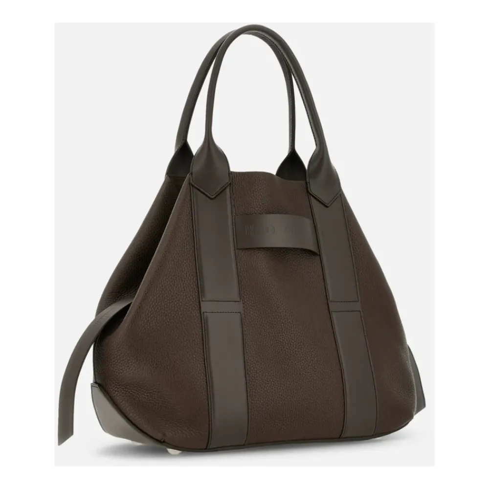 DAMES Hogan Shoppers^Script Medium Leren Tote