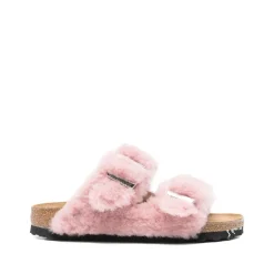 DAMES Birkenstock Shearling Buckle Slider