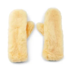 DAMES Bottega Veneta Shearling Leather Logo Handschoenen