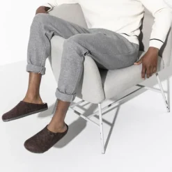 Heren Birkenstock Shearling Mocca Slippers