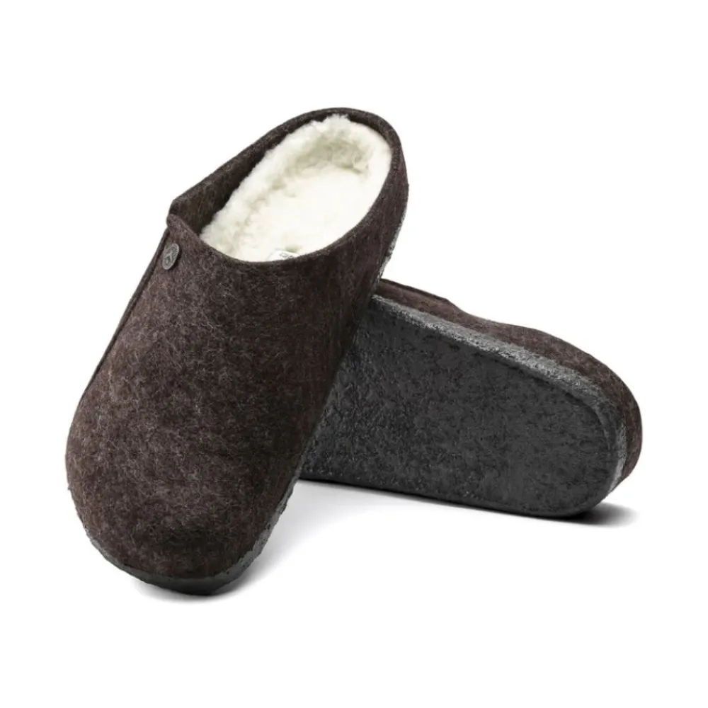 Heren Birkenstock Shearling Mocca Slippers