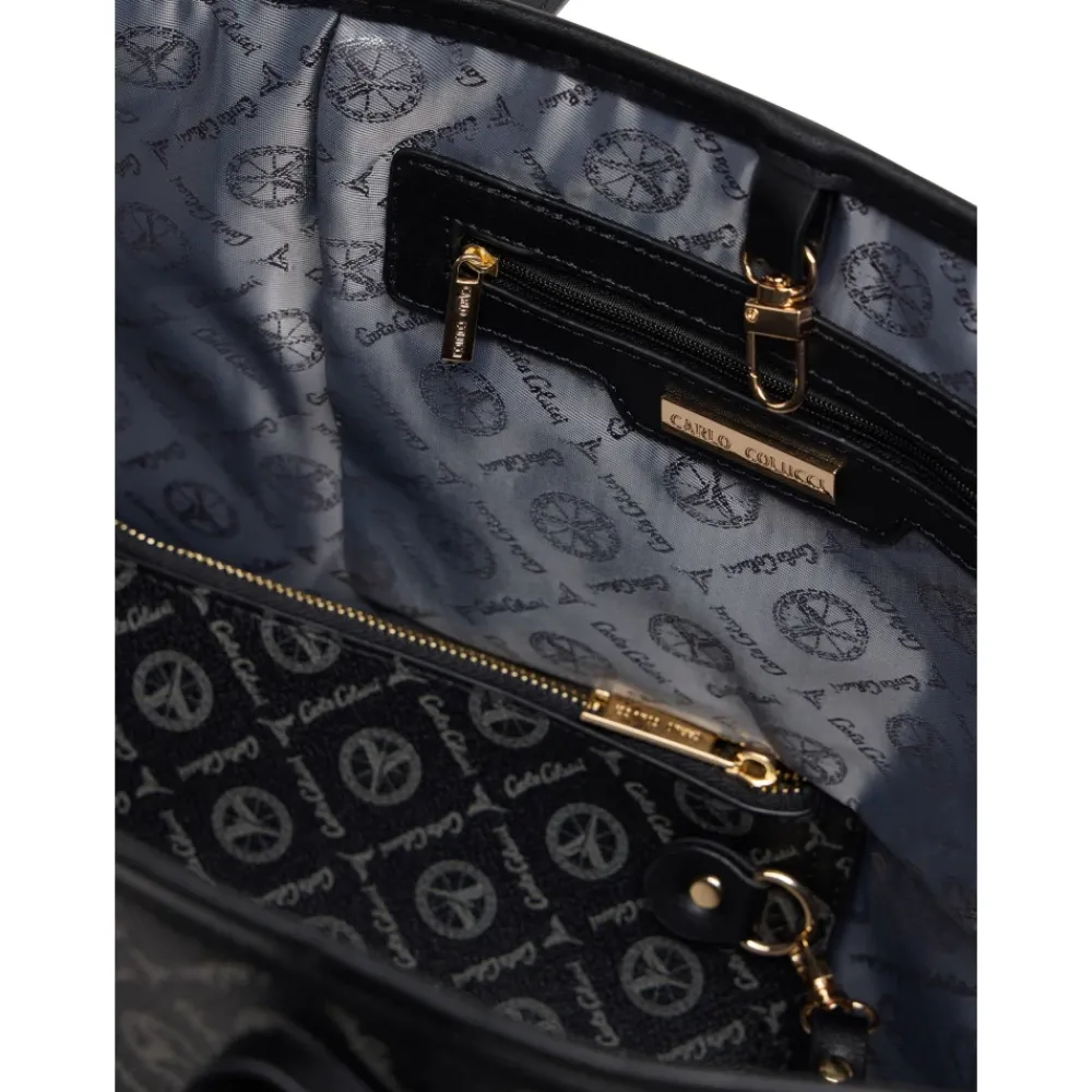 DAMES Carlo Colucci Shoppers^Shopper met Logoprint Stijlvol