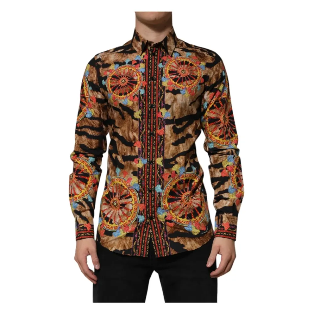 Heren Dolce & Gabbana Siciliaans-geïnspireerd dierenprintshirt