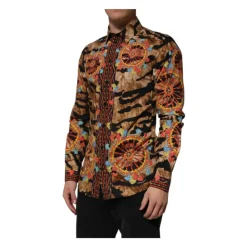 Heren Dolce & Gabbana Siciliaans-geïnspireerd dierenprintshirt