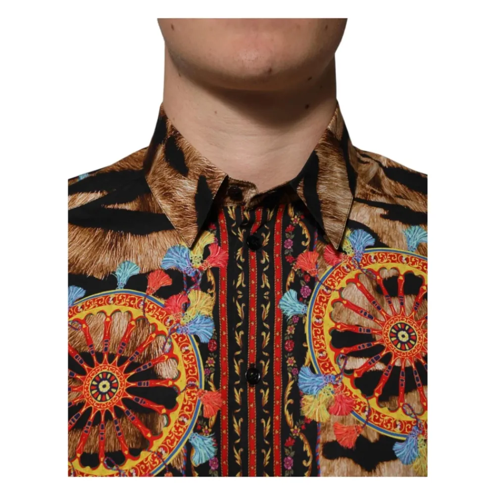 Heren Dolce & Gabbana Siciliaans-geïnspireerd dierenprintshirt