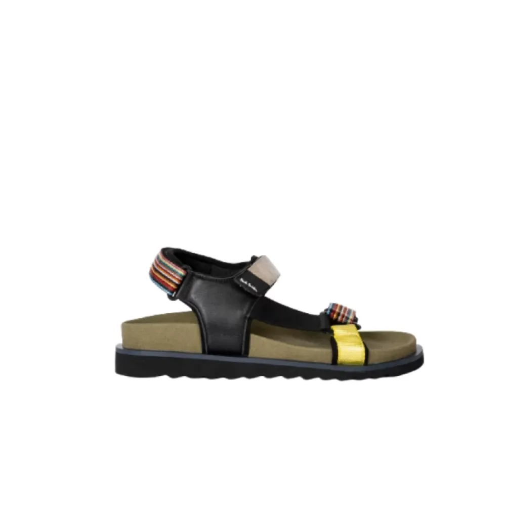 Heren Paul Smith Sandalen^Signature Stripe Sandalen met Velcro Straps