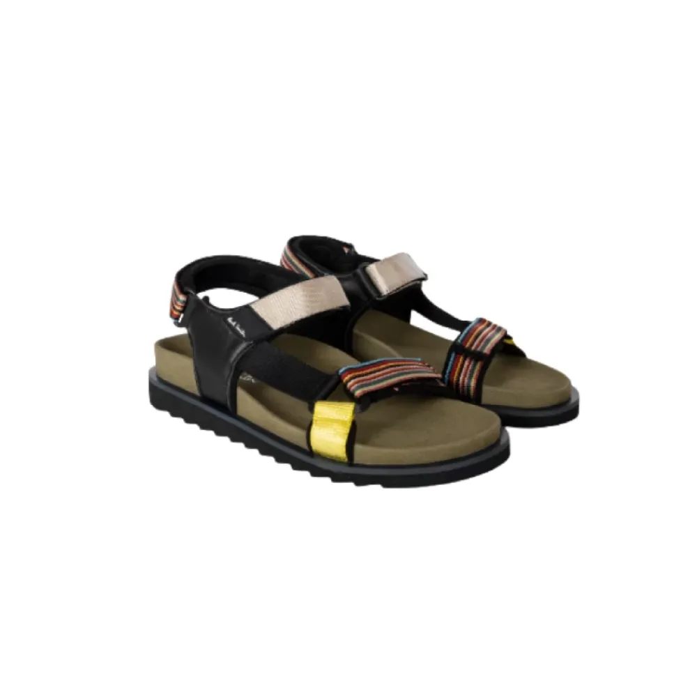 Heren Paul Smith Sandalen^Signature Stripe Sandalen met Velcro Straps