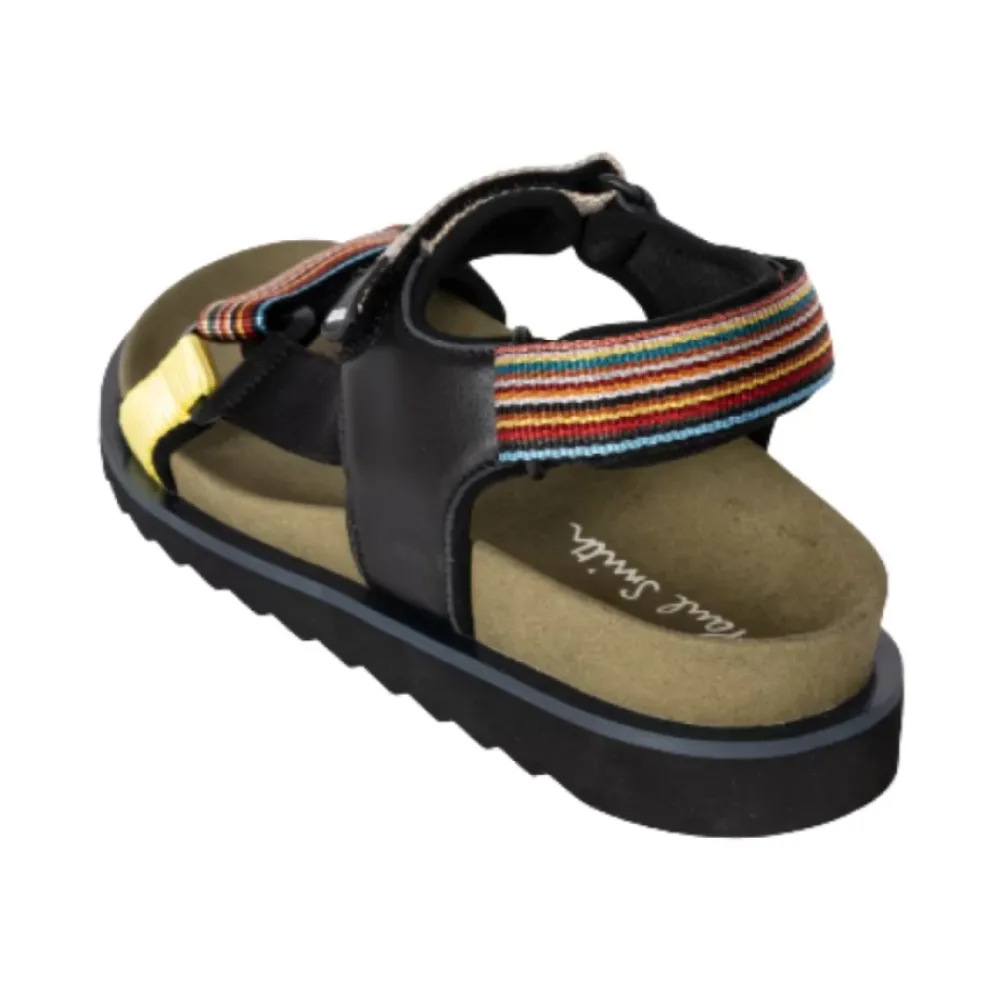 Heren Paul Smith Sandalen^Signature Stripe Sandalen met Velcro Straps