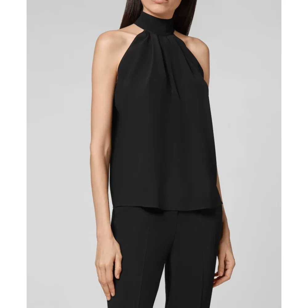 DAMES Philipp Plein Shirts^Silk Crepe de Chine Tie Neck Halter Top