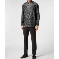 Heren Philipp Plein Overhemden^Silk Dandy Shirt Tattoo