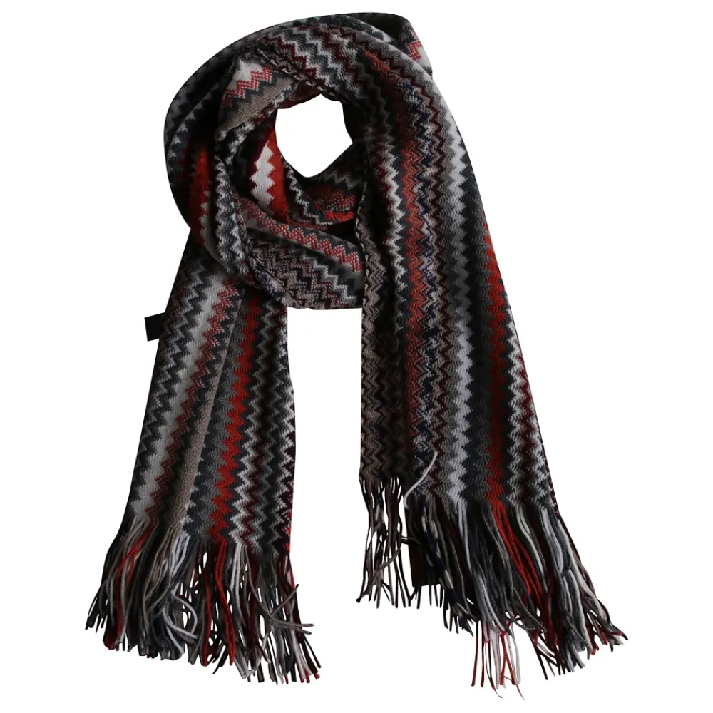 Heren Missoni Sjaals^Sjaal met franjes