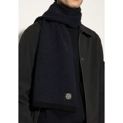 Heren Stone Island Sjaals^Sjaal met logopatch