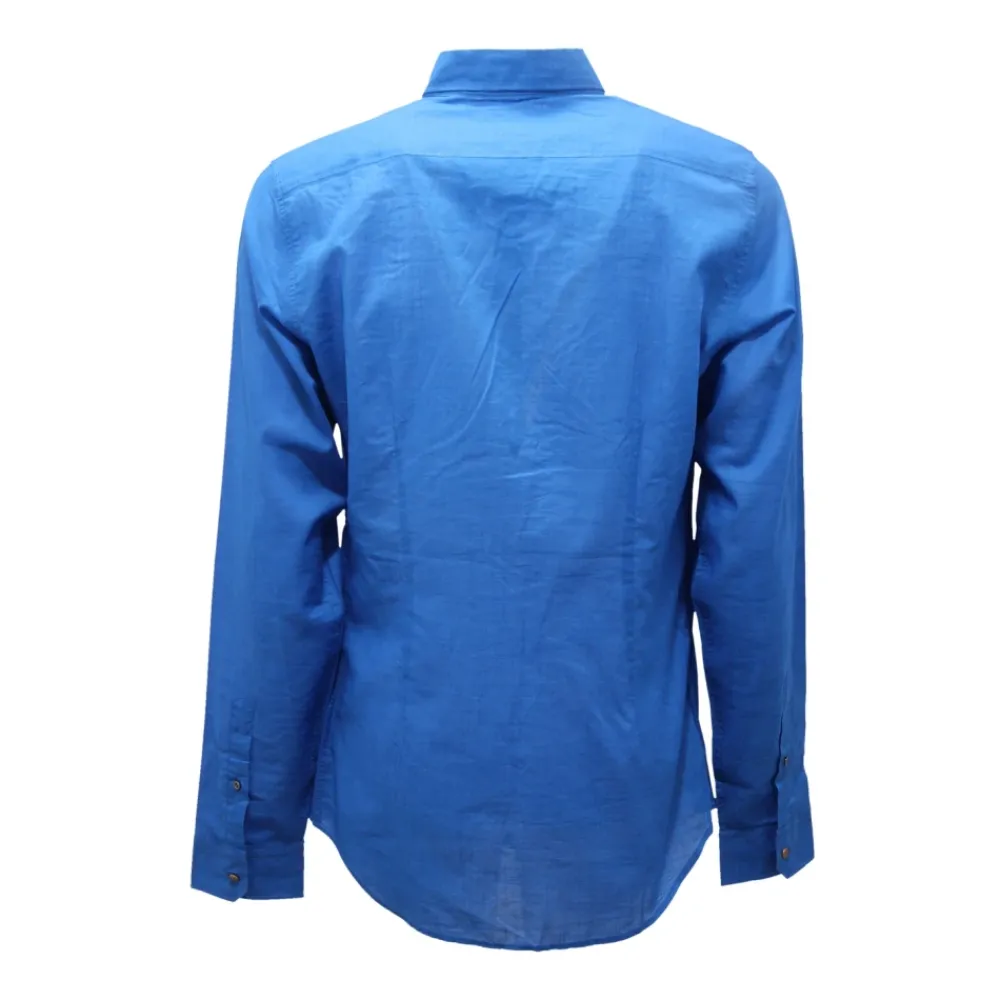 Heren Gucci Skinny Shirt in Electric Blue