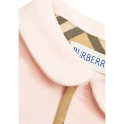 Burberry Sleepsuit, Bib and Hat Set