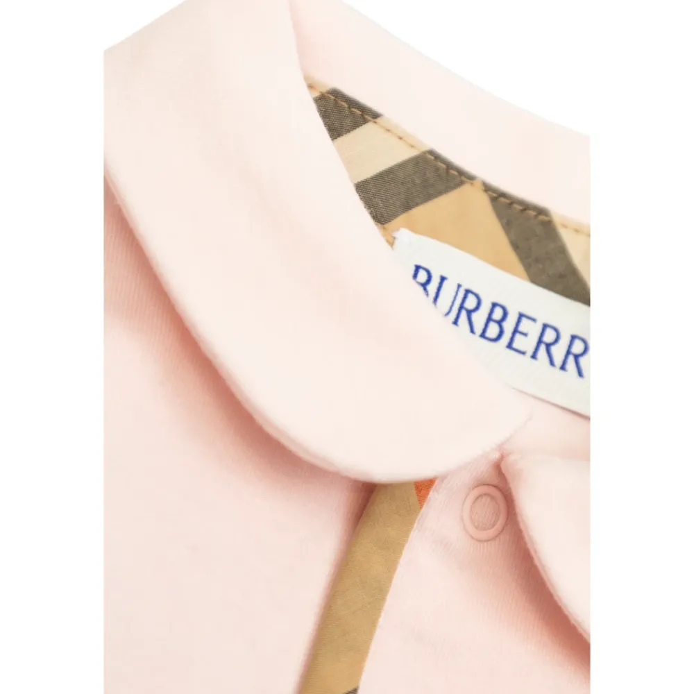 Burberry Sleepsuit, Bib and Hat Set