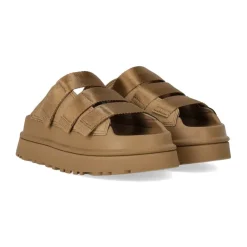 DAMES UGG Slides GoldenGlow Dark Sand