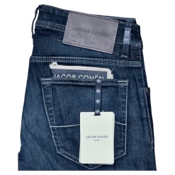 Heren Jacob Cohën Slim Carbon Label Donker Gewassen Jeans