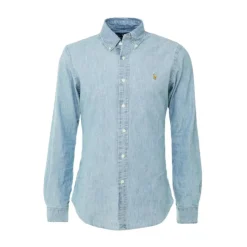 Heren Polo Ralph Lauren Overhemden^Slim Fit Chambray Overhemd