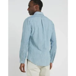 Heren Polo Ralph Lauren Overhemden^Slim Fit Chambray Overhemd