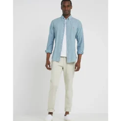 Heren Polo Ralph Lauren Overhemden^Slim Fit Chambray Overhemd