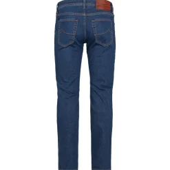Heren Jacob Cohën Jeans^Slim Fit Denim Jeans met Borduursel