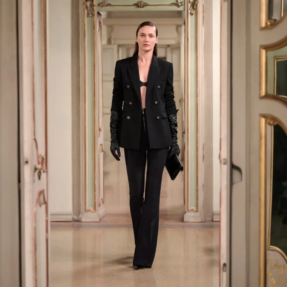 DAMES Elisabetta Franchi Broeken^Slim Fit Dubbele Crêpe Ritsbroek