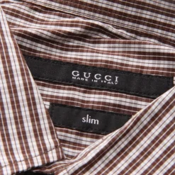 Heren Gucci Overhemden^Slim Fit Italiaans overhemd met automatische knopen
