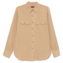 Heren Tom Ford Slim Fit Military Twill Shirt