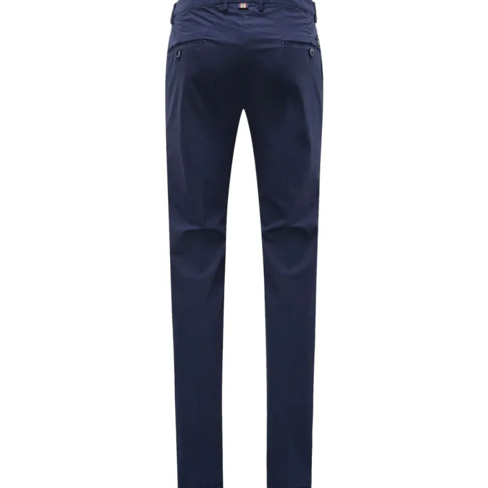 Heren Mason's Broeken^Slim Fit Navy Blue Chino Broek