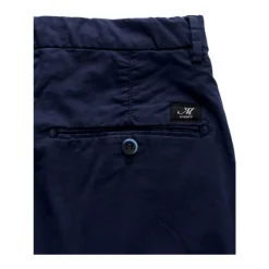 Heren Mason's Broeken^Slim Fit Navy Blue Chino Broek