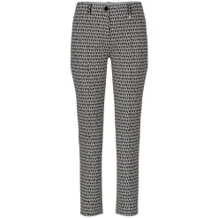 DAMES Marc Cain Slim Fit Scuba Broek met Sprinkles Print