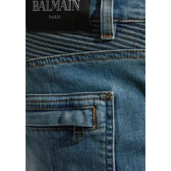 Heren Balmain Jeans^Slim-fit biker jeans