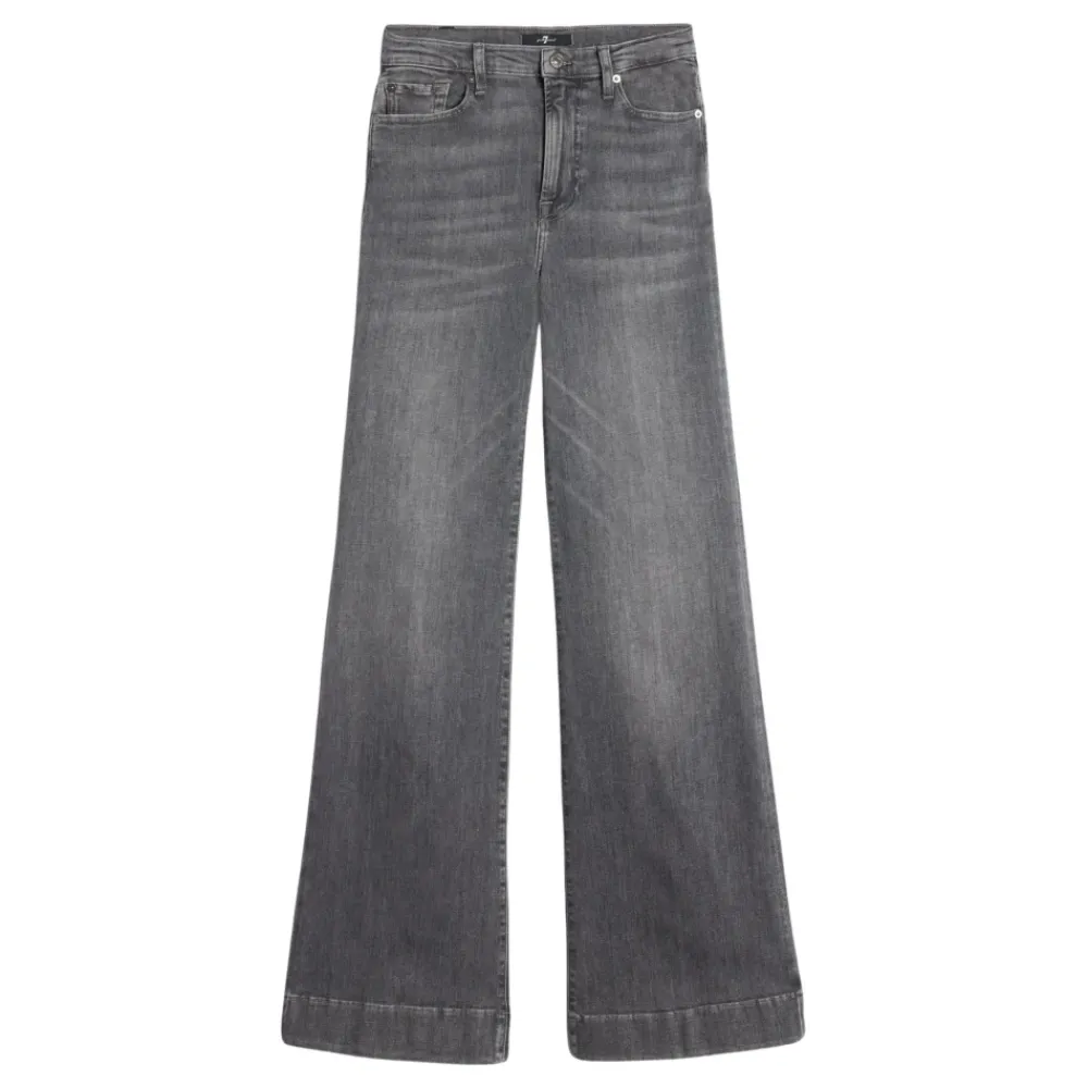 DAMES 7 For All Mankind Jeans^Slim-Fit Grijze Denim Jeans