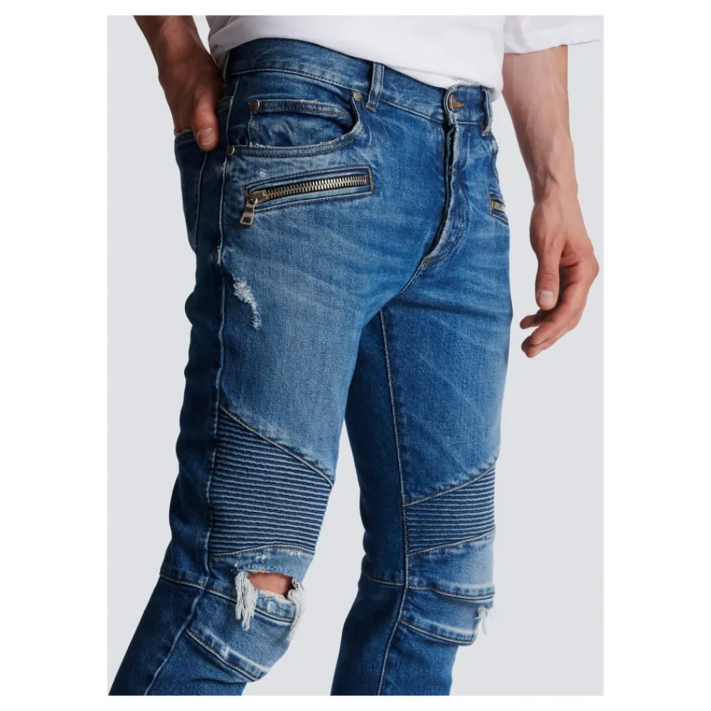 Heren Balmain Slim-fit katoenen jeans