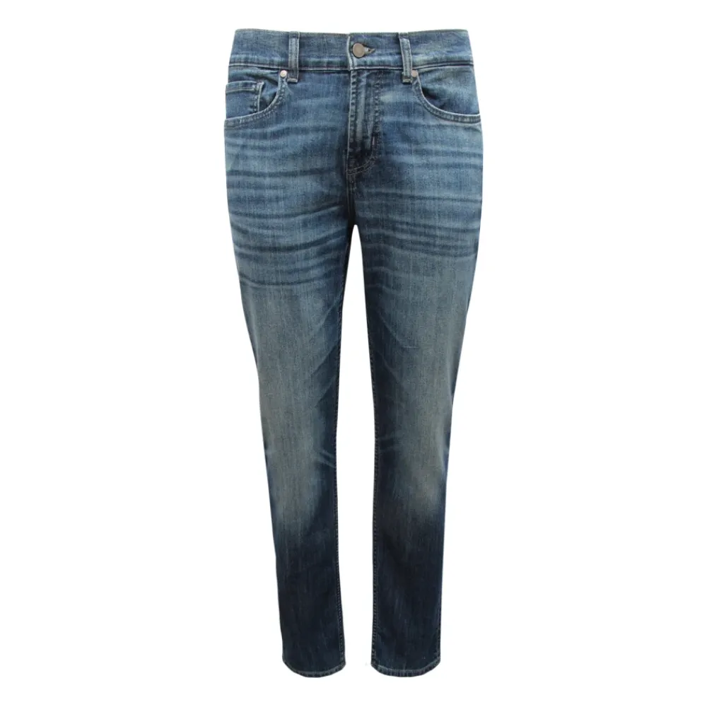 Heren 7 For All Mankind Slimmy Slim Straight Broek Licht