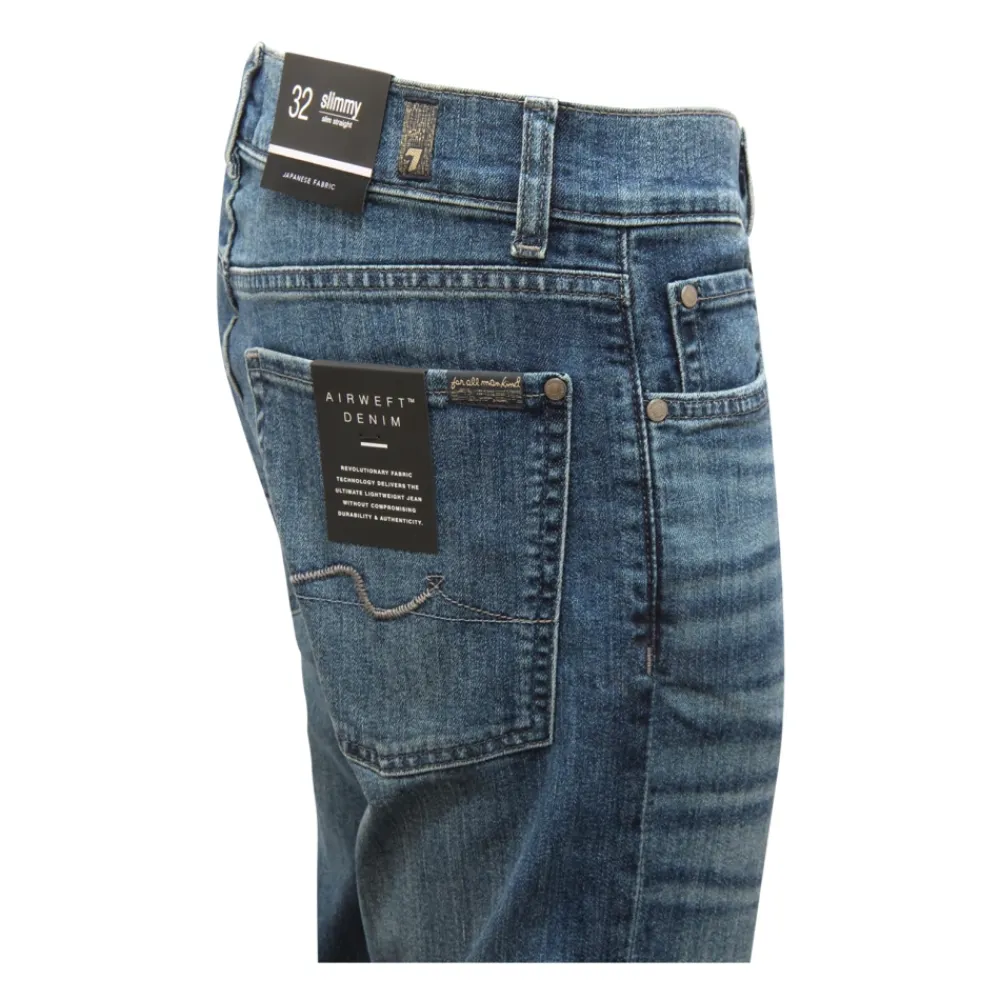 Heren 7 For All Mankind Slimmy Slim Straight Broek Licht
