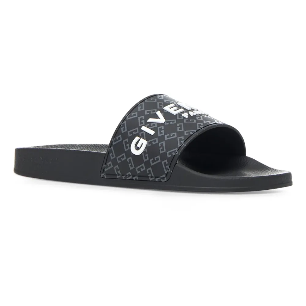 Heren Givenchy Slippers^Slip-On Monogram Rubber Slippers